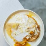 Pumpkin Crepe with Coconut Cream and Almonds